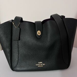 Sold - Coach Hadley Turnlock Tote Bag with Gold Accents